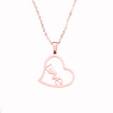 Beautiful Charming True Love Solid Rose Gold Pendant By Jewelry Lane