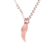 Beautiful Unique Vertical Hanging Wing Design Solid Rose Gold Pendant By Jewelry Lane