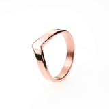 Beautiful Unique Wishbone Design Solid Rose Gold Ring By Jewelry Lane