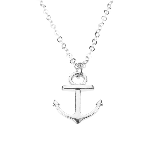 Beautiful Amazing Anchor Dropping Style Solid White Gold Pendant By Jewelry Lane
