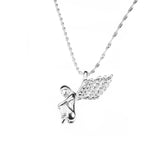 Beautiful Charming Angel Solid White Gold Pendant By Jewelry Lane