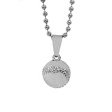 Beautiful Sporty Dangling BaseBall Design Solid White Gold Pendant By Jewelry Lane