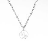 Charming Zodiac Capricorn Minimalist Solid White Gold Pendant By Jewelry Lane