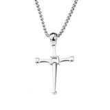 Beautiful Religious Jesus Cross Solid White Gold Pendant By Jewelry Lane