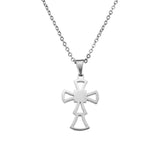 Beautiful Religious Jesus Cross Solid White Gold Pendant By Jewelry Lane
