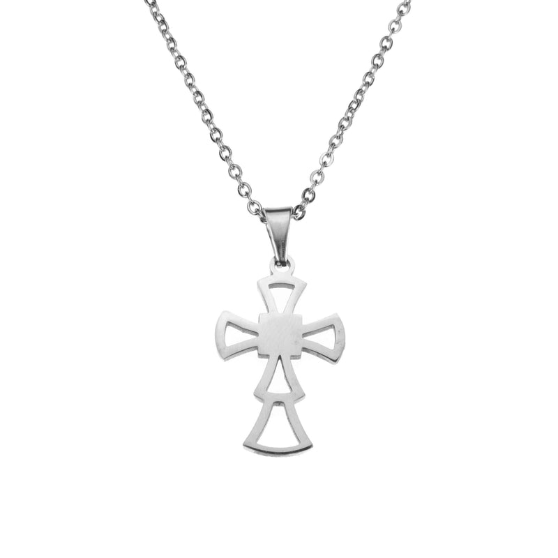 Beautiful Religious Jesus Cross Solid White Gold Pendant By Jewelry Lane