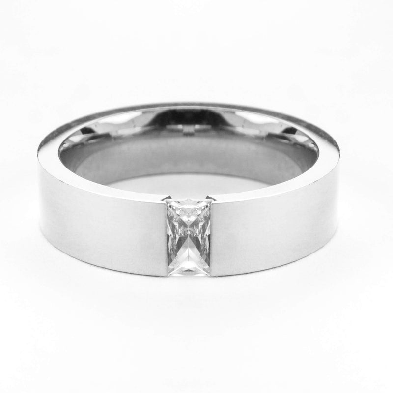 Exquisite Classic Diamond Solid White Gold Ring By Jewelry Lane