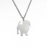 Beautiful Lovable Dog Solid White Gold Pendant By Jewelry Lane