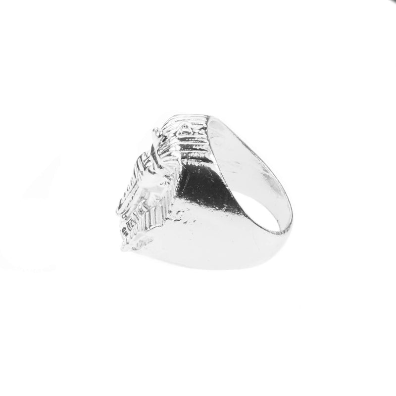 Elegant Beautiful Mythical Egyptian Sphinx Design Solid White Gold Ring By Jewelry Lane