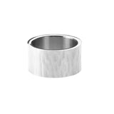 Beautiful Simple Flat Design Solid White Gold Band Ring By Jewelry Lane