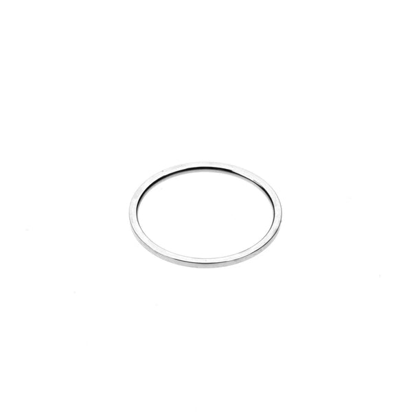Plain Simple Endless Design Solid White Gold Band Ring By Jewelry Lane