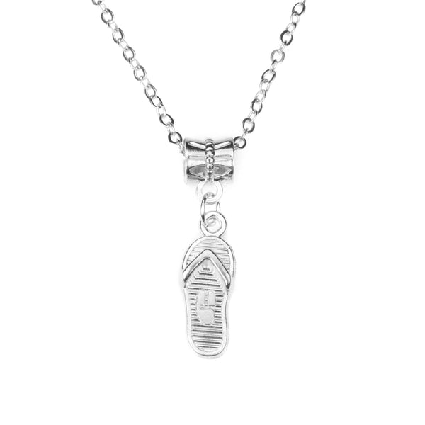 Beautiful Dangling Flip Flops Solid White Gold Pendant By Jewelry Lane