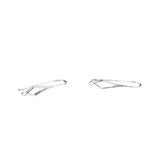 Beautiful Sleek French Hook Solid White Gold Earrings By Jewelry Lane