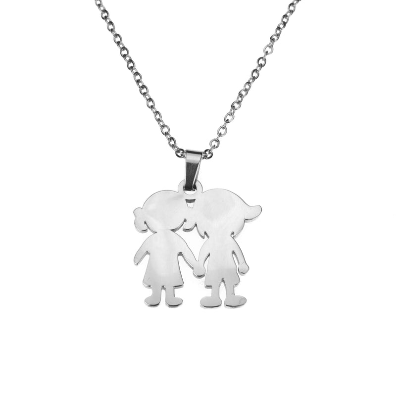 Beautiful Charming Friendship Love Solid White Gold Pendant By Jewelry Lane