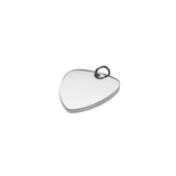 Plain Simple Guitar Pick Design Solid White Gold Pendant By Jewelry Lane