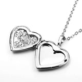 Beautiful Charming Heart Love Locket Solid White Gold Necklace By Jewelry Lane