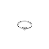 Beautiful Simple Heart Stacker Solid White Gold Ring By Jewelry Lane