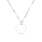 Beautiful Simple Hoop Style Solid White Gold Pendant By Jewelry Lane