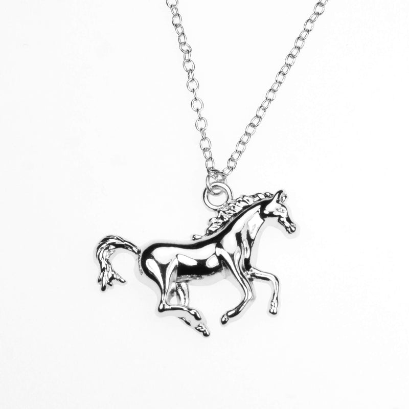 Elegant Beautiful Horse Design Solid White Gold Pendant By Jewelry Lane