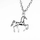 Beautiful Charming Rare Horse Solid White Gold Pendant By Jewelry Lane