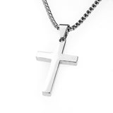 Elegant Religious Jesus Cross Solid White Gold Pendant By Jewelry Lane