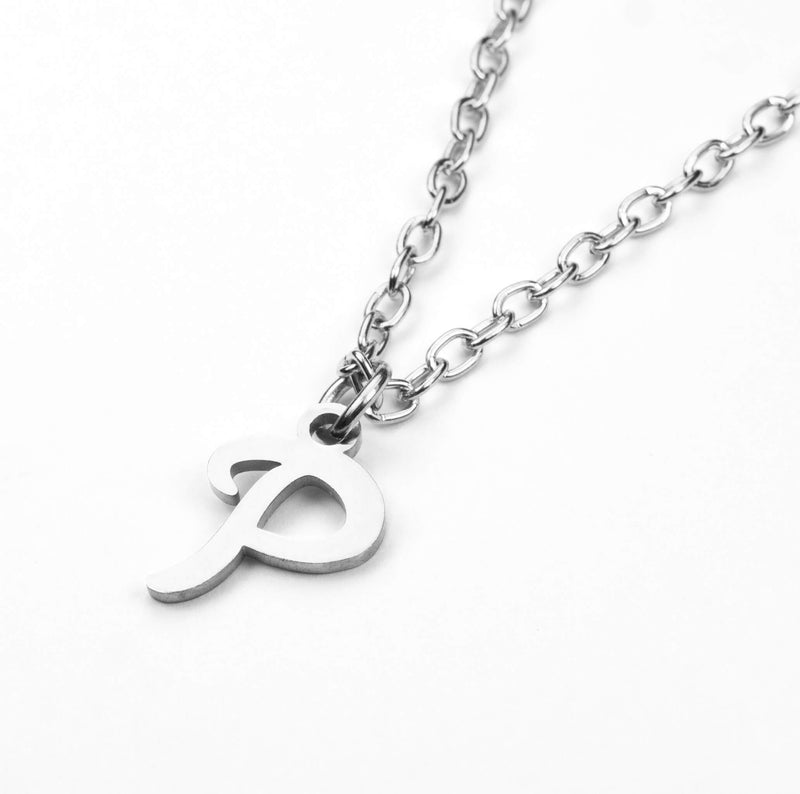 Beautiful Polished Letter R Solid White Gold Pendant By Jewelry Lane