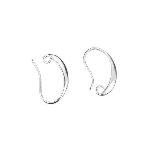 Simple Evergreen Lever Back Solid White Gold Earrings By Jewelry Lane