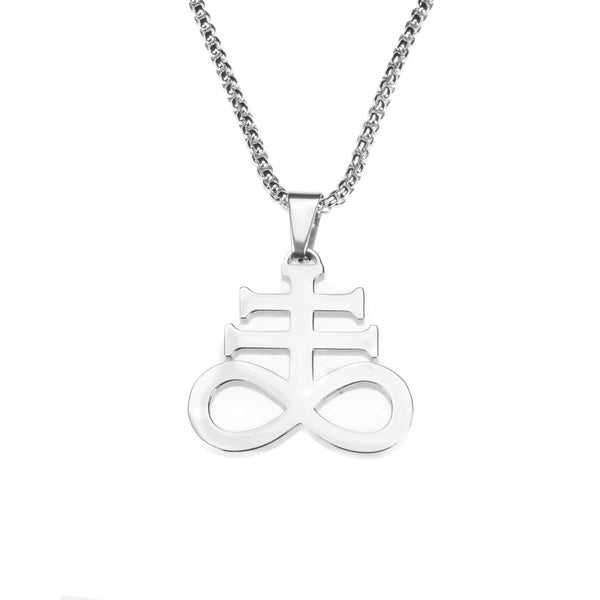 Beautiful Unique Leviathan Cross Solid White Gold Pendant By Jewelry Lane