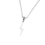 Beautiful Handcrafted Lightning Bolt Solid White Gold Pendant By Jewelry Lane