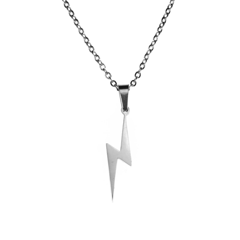 Beautiful Unique Lightning Bolt Solid White Gold Pendant By Jewelry Lane