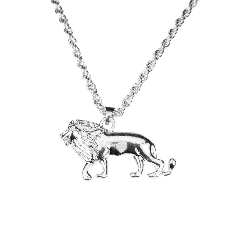 Elegant Royal Lion Solid White Gold Pendant By Jewelry Lane