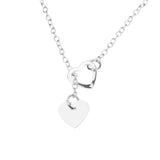 Beautiful Romantic True Love Heart Solid White Gold Necklace By Jewelry Lane