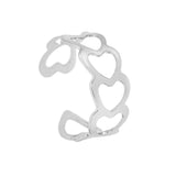 Beautiful Endless Love Multi Hearts Solid White Gold Ring By Jewelry Lane