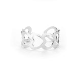 Beautiful Endless Love Multi Hearts Solid White Gold Ring By Jewelry Lane