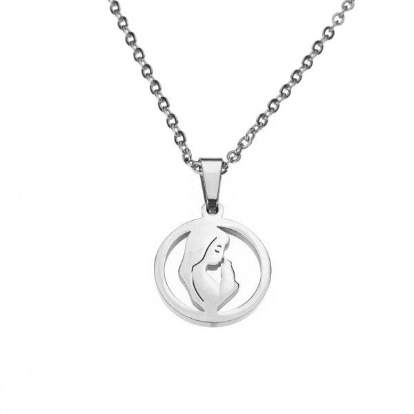 Beautiful Motherhood Love Solid White Gold Pendant By Jewelry Lane