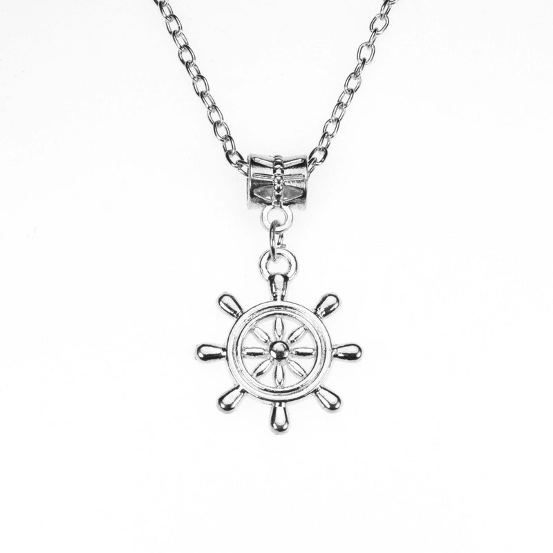 Beautiful Vintage Nautical Style Solid White Gold Pendant By Jewelry LAne