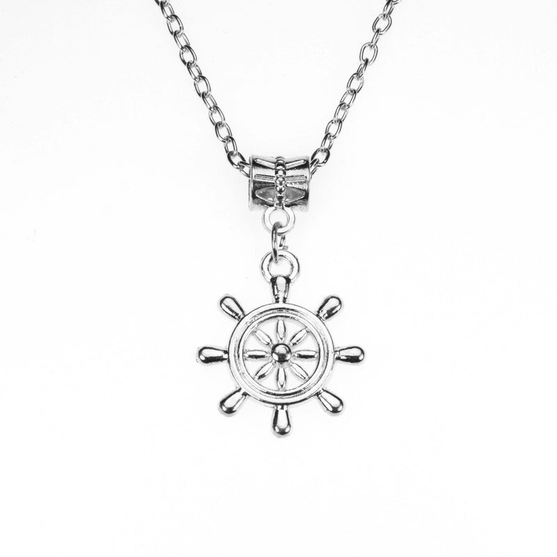 Beautiful Vintage Nautical Style Solid White Gold Pendant By Jewelry LAne