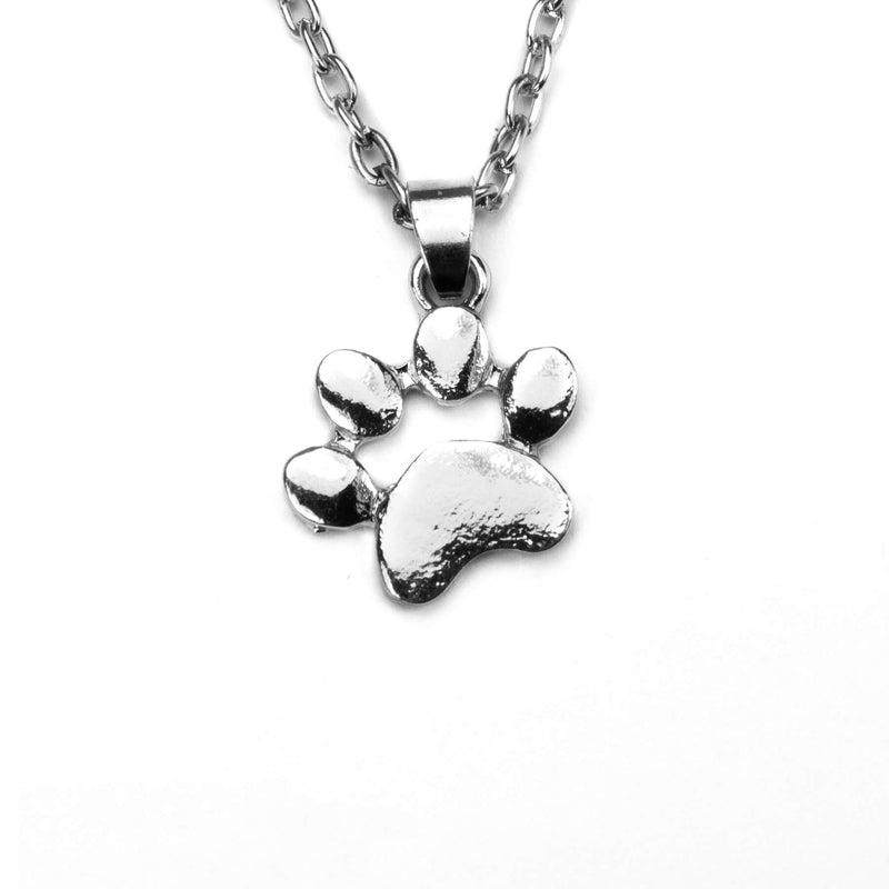Charming Unique Pet Paw Solid White Gold Pendant By Jewelry Lane