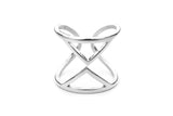 Beautiful Designer Hourglass Solid White Gold Ring By Jewelry Lane