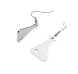 Beautiful Design Science Beaker Solid White Gold Love Earrings By Jewelry Lane