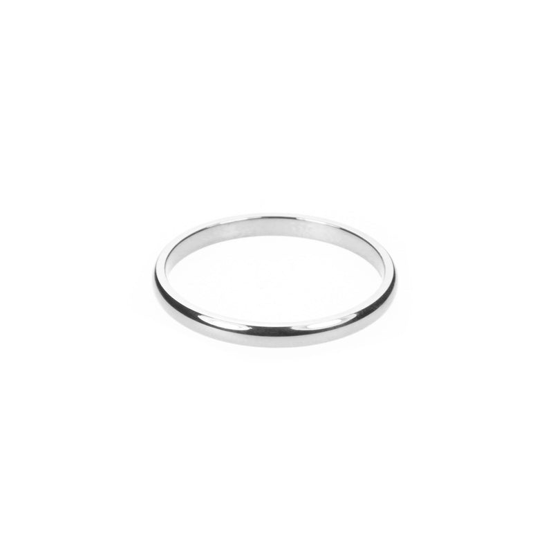 Simple White Gold Band By Jewelry Lane 