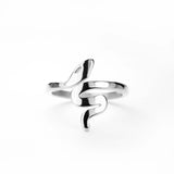 Beautiful Unique Snake Solid White Gold Ring By Jewelry Lane