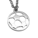 Unique Beautiful Sporty Soccer Ball Design Solid White Gold Pendant By Jewelry Lane
