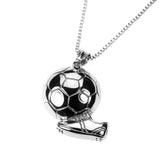 Exquisite Sporty Soccer Ball Design Solid White Gold Pendant By Jewelry Lane