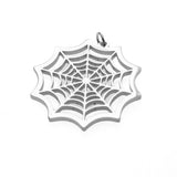 Beautiful Modern Spider Web Solid White Gold Pendant By Jewelry Lane