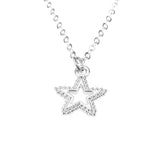 Beautiful Elegant Dotted Star Design Solid White Gold Pendant By Jewelry Lane
