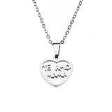Beautiful Simple Expressive Te Amo Mama Solid White Gold Pendant By Jewelry Lane