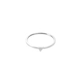 Simple Elegant Triangle Stacker Solid White Gold Ring By Jewelry Lane