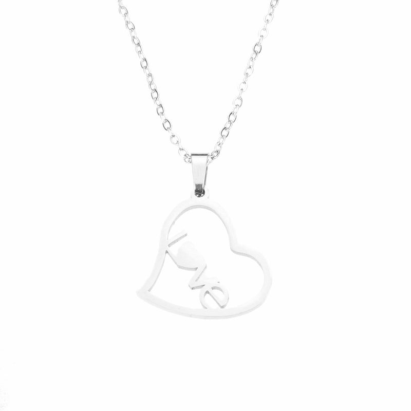 Beautiful Charming True Love Solid White Gold Pendant By Jewelry Lane