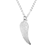 Charming Modern Bird Wing Design Solid White Gold Pendant By Jewelry Lane